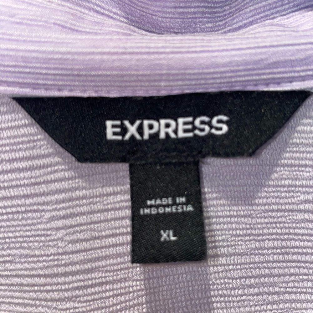 Express Purple Button Down - Picture 3 of 3